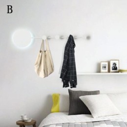 Modern Wall Light Circular Wall Lamp Black Hook Sconce Bedside Lighting
