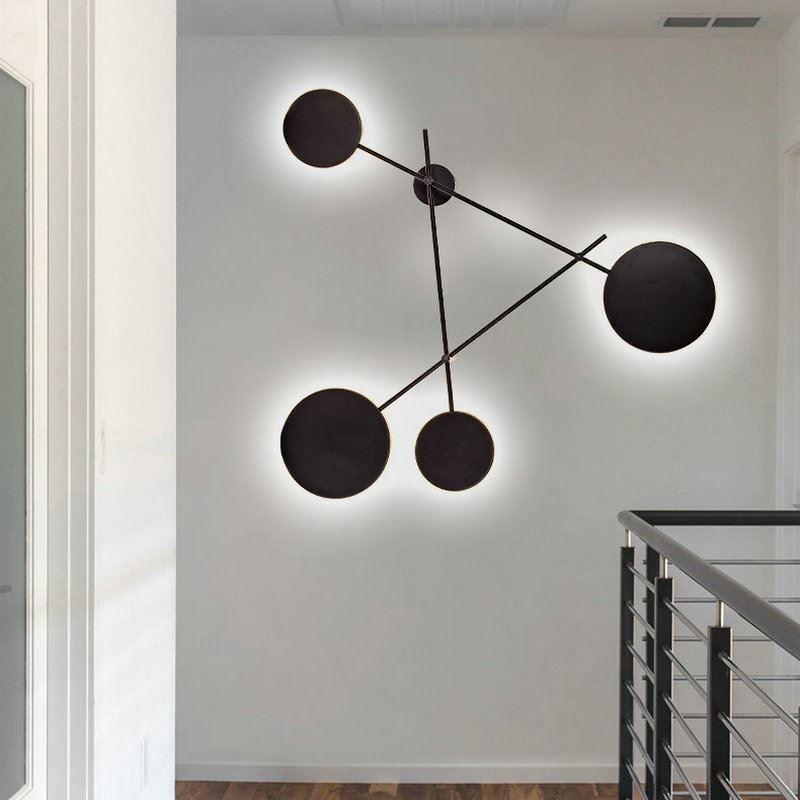 Modern Wall Light Geometric Shape Iron Fixture Sconce