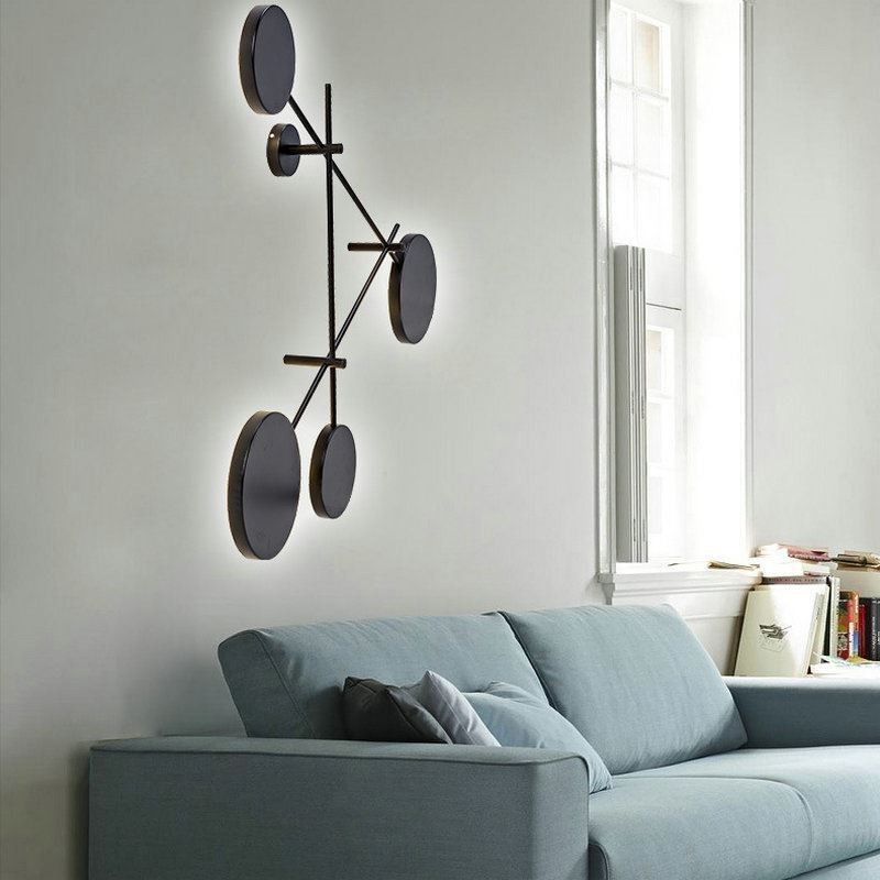 Modern Wall Light Geometric Shape Iron Fixture Sconce