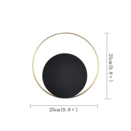 Modern Style Wall Light Black Circular Wall Sconce Creative Lamp Bedside Lighting