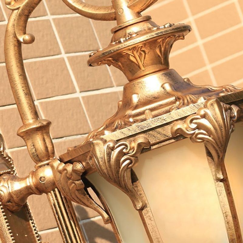 European Retro Outdoor Light Waterproof Carved Wall Light Courtyard Corridor