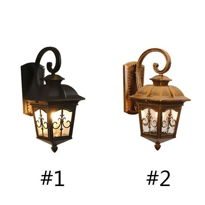 European Retro Outdoor Wall Light Waterproof Arrow Flower Wall Sconce