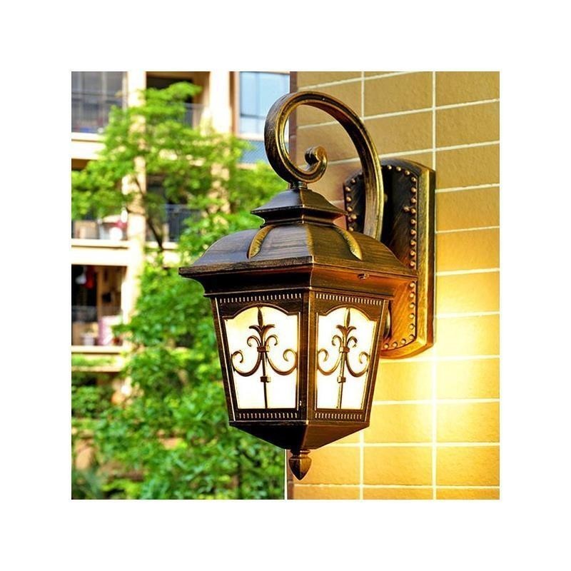 European Retro Outdoor Wall Light Waterproof Arrow Flower Wall Sconce