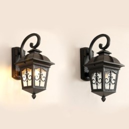 European Retro Outdoor Wall Light Waterproof Arrow Flower Wall Sconce
