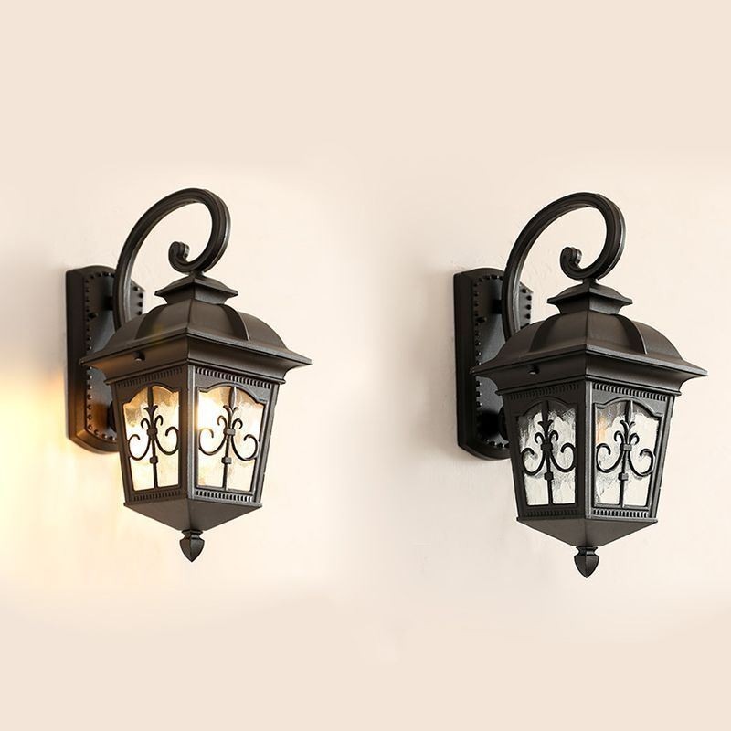 European Retro Outdoor Wall Light Waterproof Arrow Flower Wall Sconce