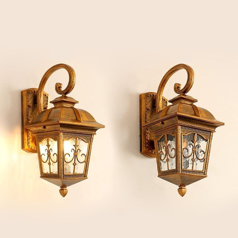 European Retro Outdoor Wall Light Waterproof Arrow Flower Wall Sconce