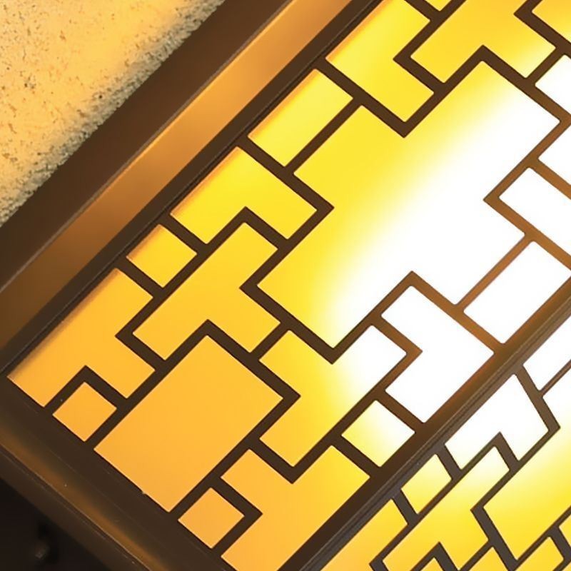 Chinese Outdoor Wall Sconce Waterproof Window Grille Wall Lamp