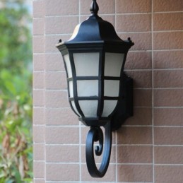 European Wall Sconce Retro Outdoor Light Single Head Waterproof Frosted Glass Wall Light
