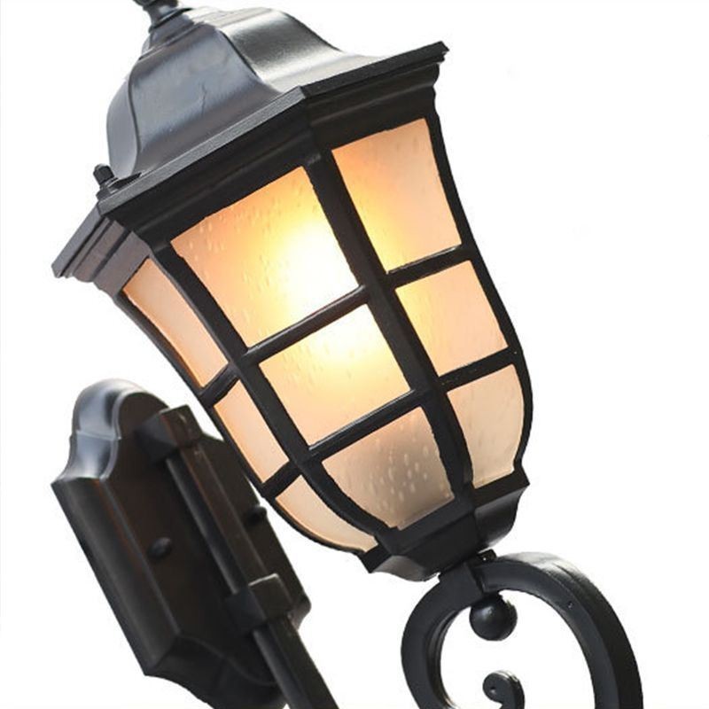 European Wall Sconce Retro Outdoor Light Single Head Waterproof Frosted Glass Wall Light