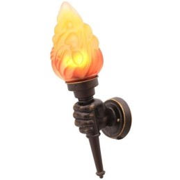 European Retro Outdoor Wall Light Waterproof Torch Shape Wall Sconce