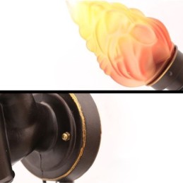 European Retro Outdoor Wall Light Waterproof Torch Shape Wall Sconce