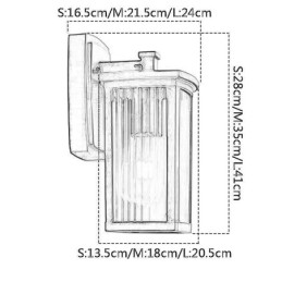 Modern Simple Outdoor Light Waterproof Square Column Wall Light Courtyard Corridor