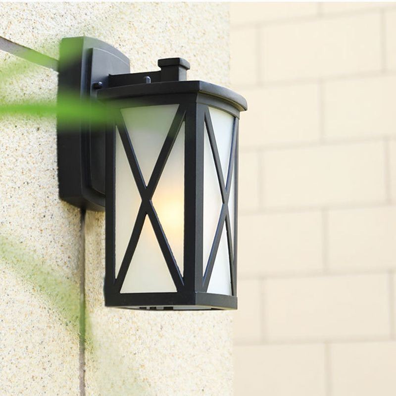 Modern Simple Outdoor Light Waterproof Square Column Wall Light Courtyard Corridor