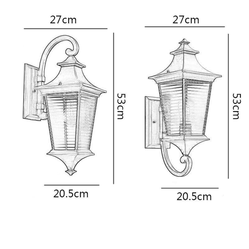 Modern Outdoor Light Waterproof Gazebo Wall Light Courtyard Corridor Garden Balcony