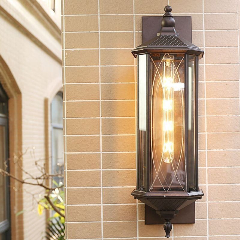 Chinese Outdoor Wall Sconce Single Head Waterproof Streamer Wall Light