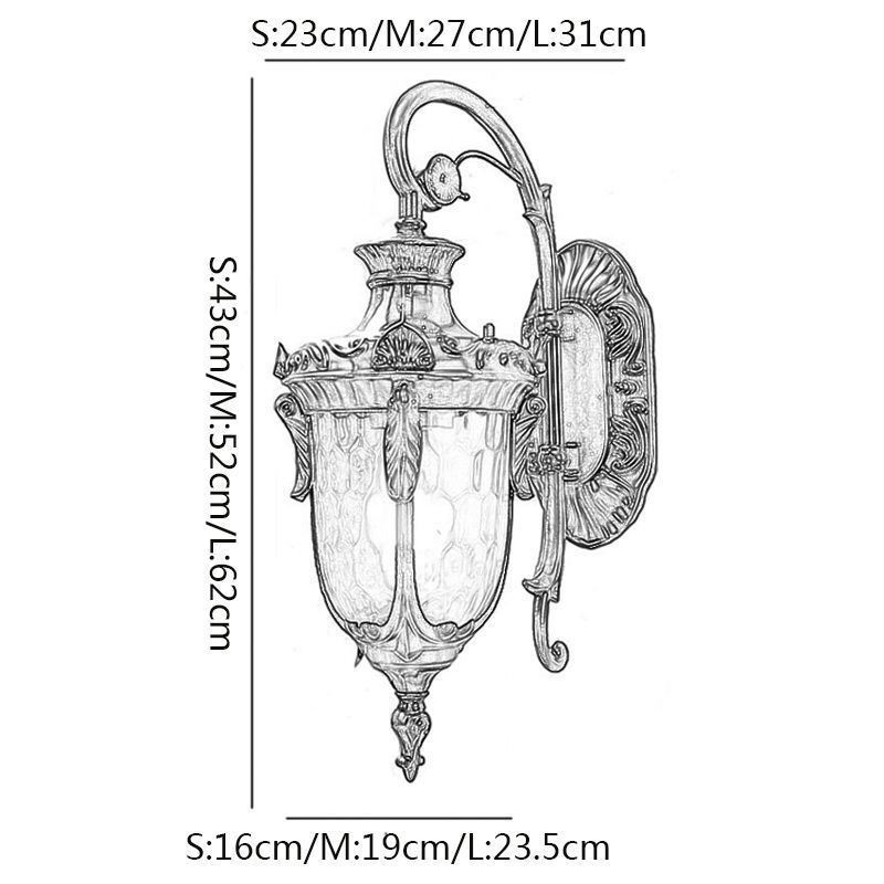 European Outdoor Light Waterproof Single Head Wall Light Courtyard Corridor Garden