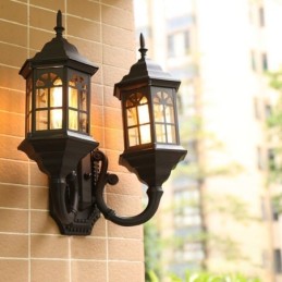 European Outdoor Wall Sconce Waterproof Double Castle Wall Light