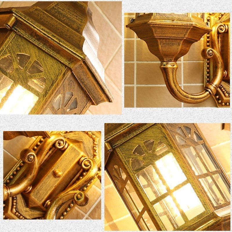 European Outdoor Wall Sconce Waterproof Double Castle Wall Light