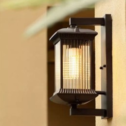 Chinese Outdoor Light Waterproof Glass Wall Light Courtyard Corridor Garden Balcony
