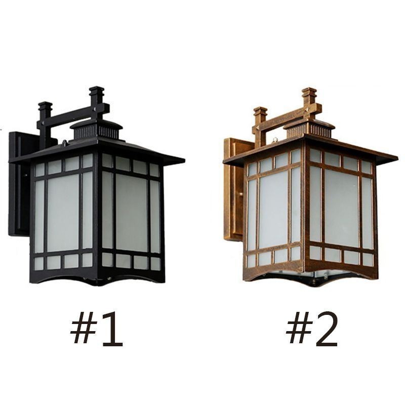 Chinese Style Outdoor Light Waterproof Pavilion Shape Wall Light Garden Balcony