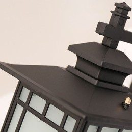 Chinese Style Outdoor Light Waterproof Pavilion Shape Wall Light Garden Balcony