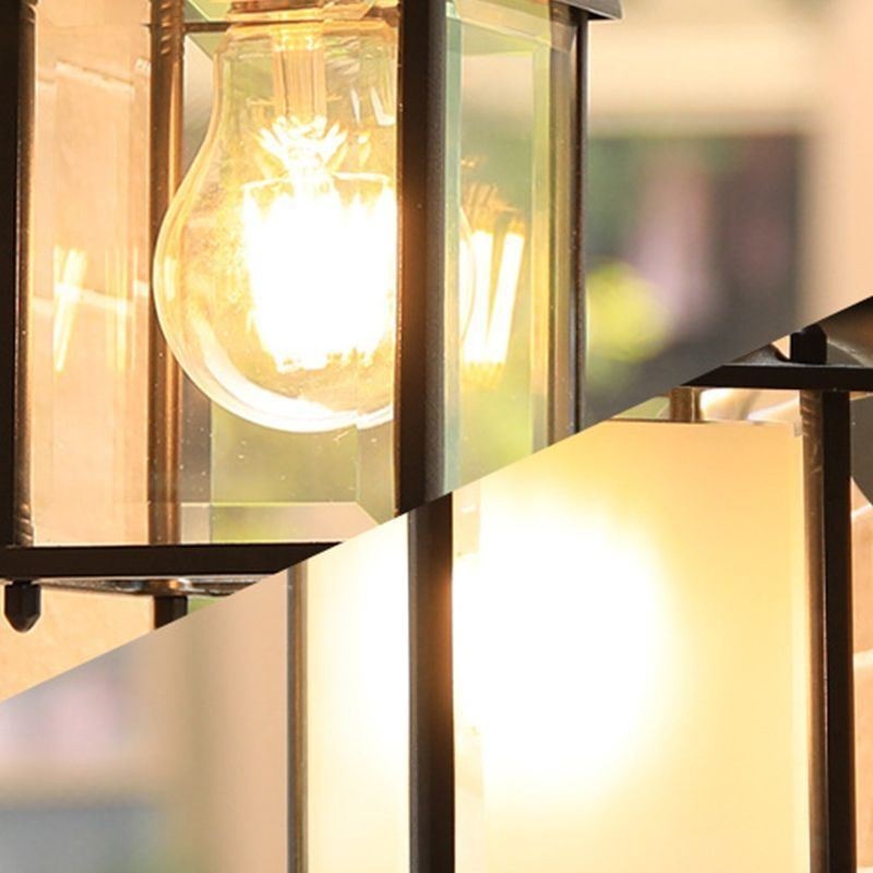 European Outdoor Wall Sconce Waterproof Square Column Wall Light Courtyard Garden Balcony