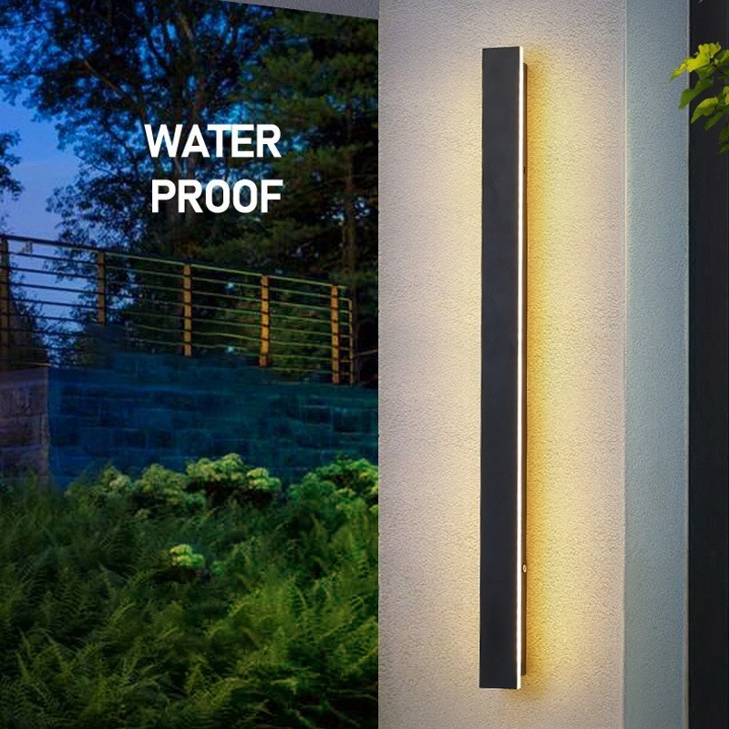 Outdoor Long Modern Contemporary Wall Lamp Sconce Wall Light IP 44 for Porch Patio Garden