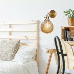 Modern Bean Wall Light with Ball Glass Shade