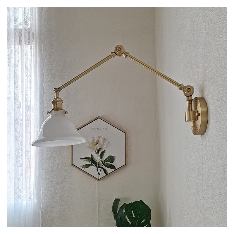 Modern Wall Light with Glass Shade