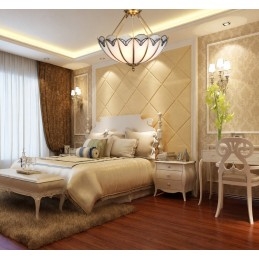 Vintage Solid Brass Lotus Chandelier