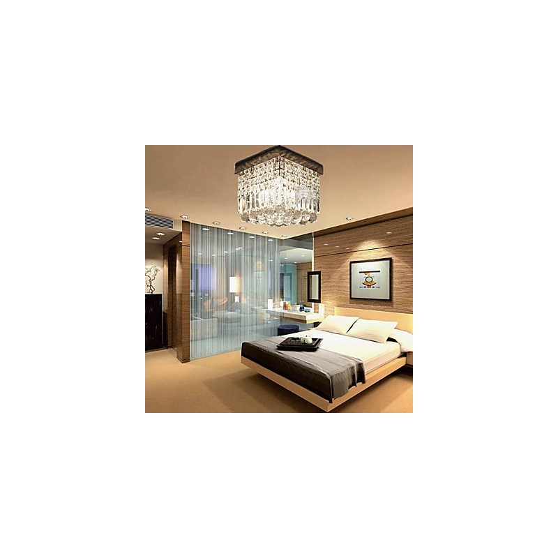 Modern Contemporary Crystal Metal Flush Mount