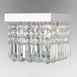 Modern Contemporary Crystal Metal Flush Mount