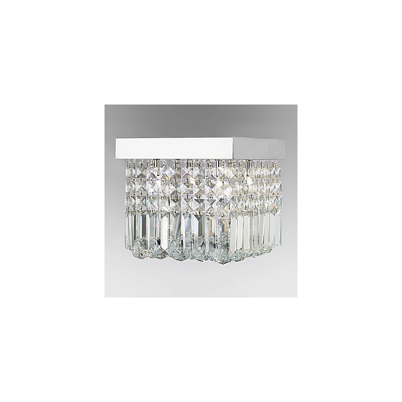 Modern Contemporary Crystal Metal Flush Mount