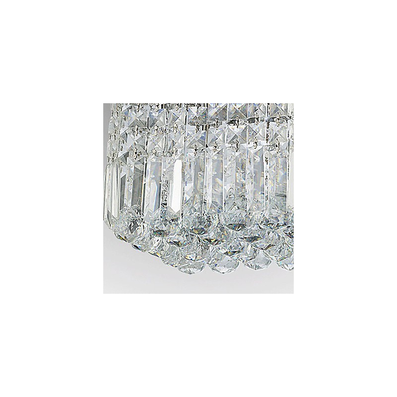 Modern Contemporary Crystal Metal Flush Mount