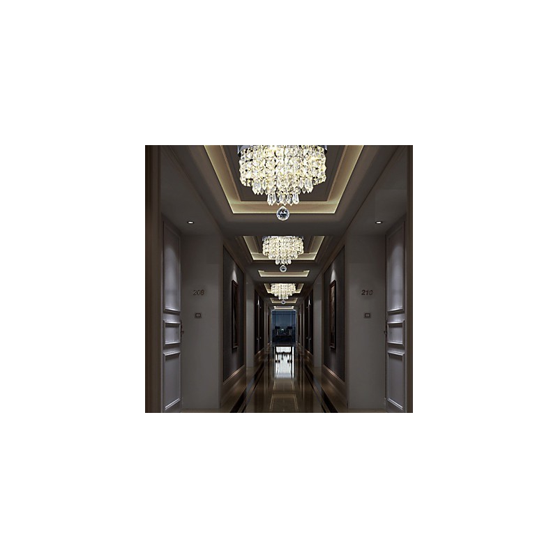 Modern Contemporary Crystal Metal Flush Mount