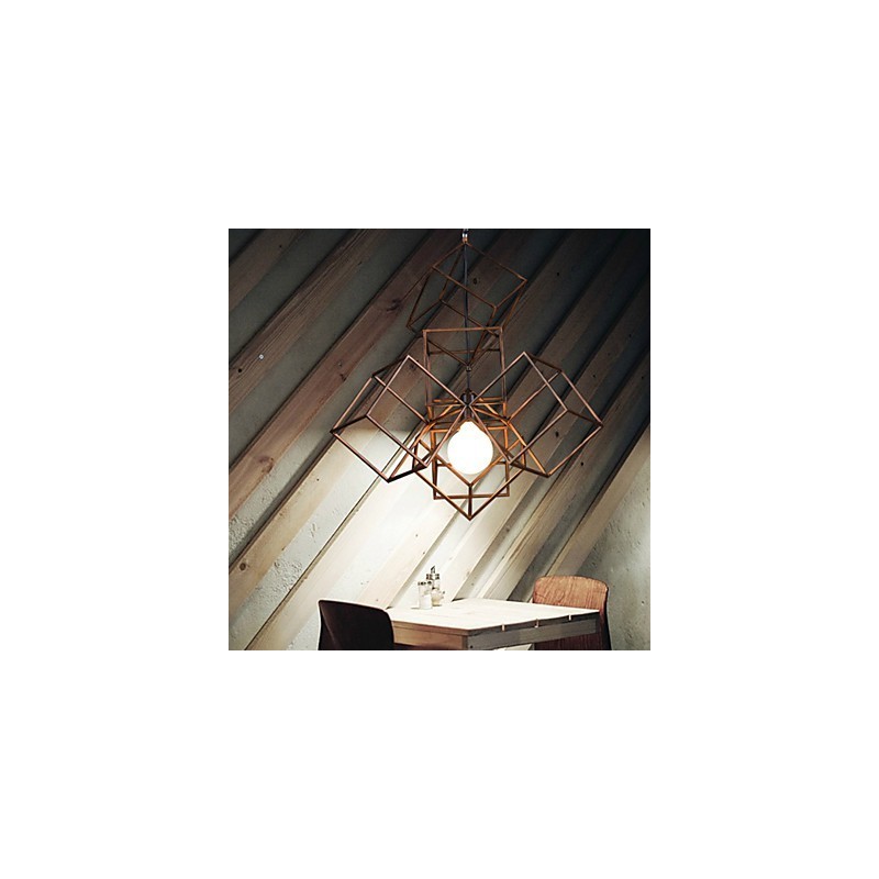 Pendant 1 Light Vintage Minimalist Iron Painting Chandelier