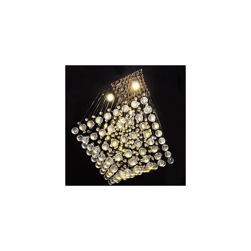 Clear Crystal 4 Lights Flush Mount In Simple Design