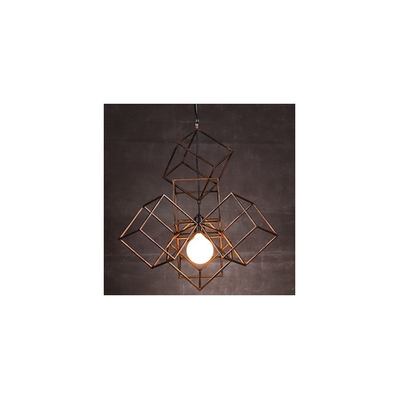 Pendant 1 Light Vintage Minimalist Iron Painting Chandelier