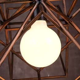 Pendant 1 Light Vintage Minimalist Iron Painting Chandelier