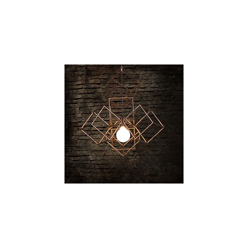 Pendant 1 Light Vintage Minimalist Iron Painting Chandelier