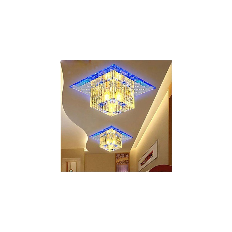 Mini Crystal Ceiling Lamp Spotlight SMD 3W Creative Lamp Tube Light Colorful Color Square Dome Light