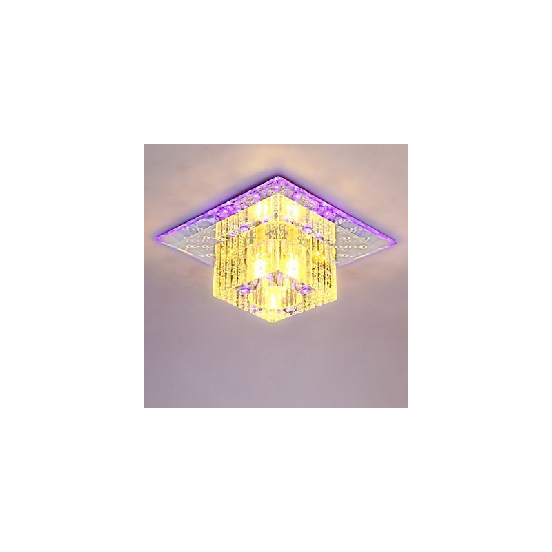 Mini Crystal Ceiling Lamp Spotlight SMD 3W Creative Lamp Tube Light Colorful Color Square Dome Light