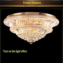 Modern Luxury 9Modern Crystal Ceiling Light Absorb Dome Light Diameter 80CM