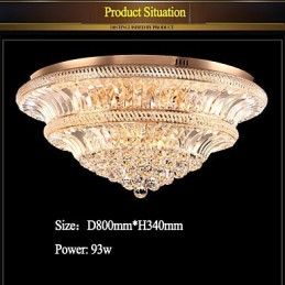 Modern Luxury 9Modern Crystal Ceiling Light Absorb Dome Light Diameter 80CM