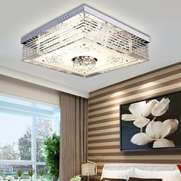 Flush Mount Crystal Modern Contemporary Metal