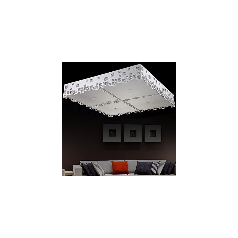 Crystal Flush Mount Modern Contemporary Metal