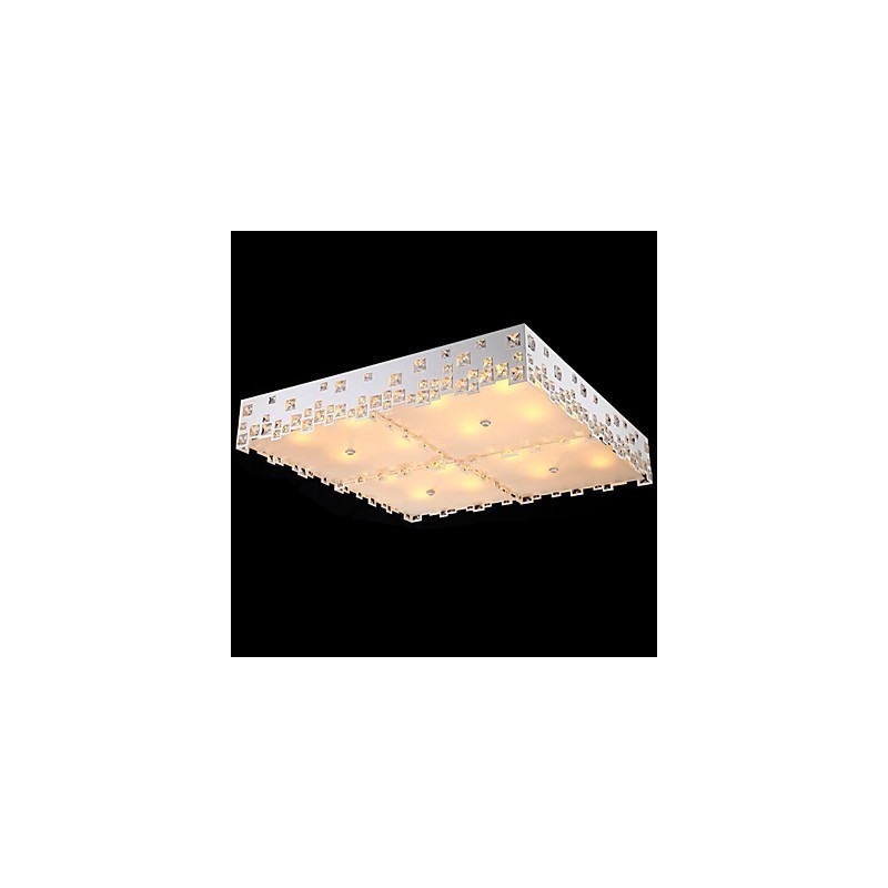 Crystal Flush Mount Modern Contemporary Metal