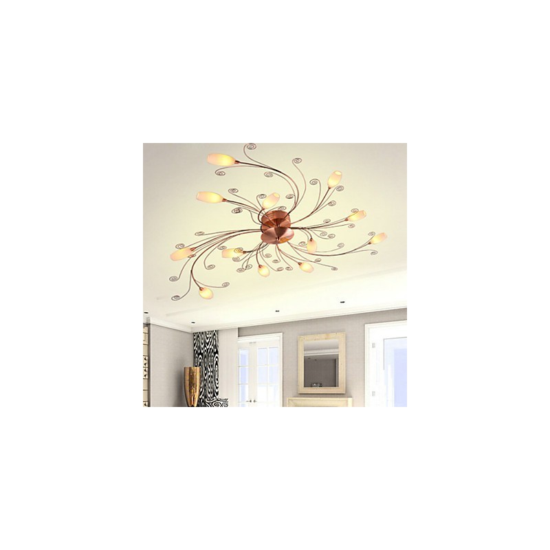 Artistic Aluminum Flush Mount Lights With 12 Lights