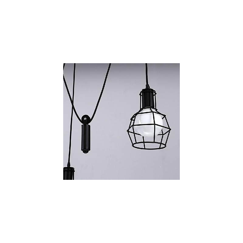 Traditional Classic Vintage Retro Lantern Country Mini Style Painting Metal Pendant Light Dining