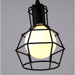 Traditional Classic Vintage Retro Lantern Country Mini Style Painting Metal Pendant Light Dining